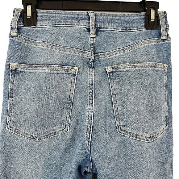 We The Free People Womens Medium Wash Raw Hem Distressed High Waist Jeans sz 28 - Picture 13 of 16